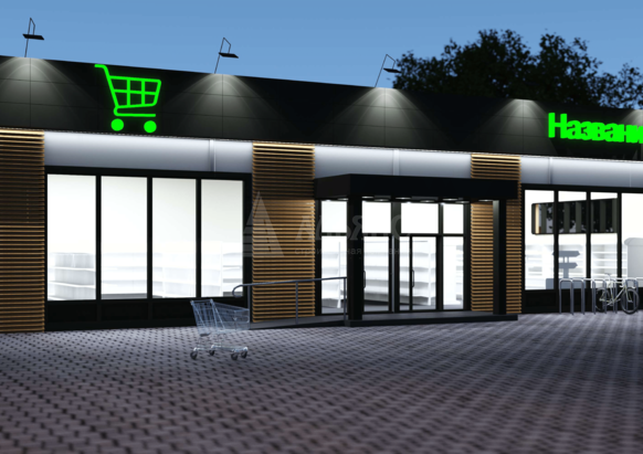 3D визуализация Магазин из сэндвич-панелей - фото 2